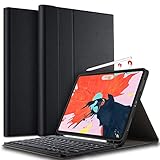 IVSO Keyboard Case for ipad pro 11 - Detachable Wireless Keyboard Front Prop Stand Case/Cover [Apple Pencil Charging Supported] Fit for Apple ipad pro 11 2018 (Black)