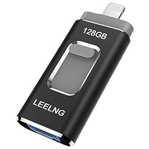 LEELNG 128G USB Stick voor Phone 12 Externe opslag-flashdrive, Memory Expansion Memory Stick Compatibel met Phone X / XR…