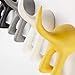 IKEA Dog Tail Rubber Hooks Set of 4 Assorted Colors Black Gray White Yellow