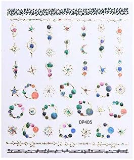 Newkelly 3D Nail Sticker Decal Christmas Series Hot Stamping Applique Cute Women Gifts