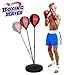 Fun Little Toys Boxing Ball Set for Kids with Punching Ball with Stand, Boxing Gloves, Hand Pump and Adjustable Height Stand, for Boys Girls