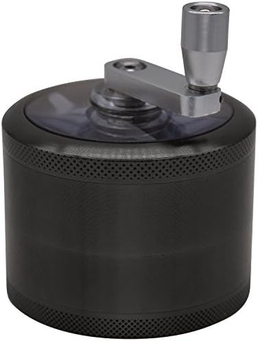 Uncle Buds Herb Spice Mill Grinder With Handle And 4 Layers Black (M)