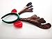 Outgeek Reindeer Headband 6pcs Reindeer Antlers Headband Deer Party Hats for Easter Halloween Christmas Kid's Party (Coffee)