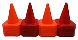 BlueDot Trading 20 red 20 orange four inch Agility Cones (40 Pack), 4" , Orange & Red, Red & Yellow