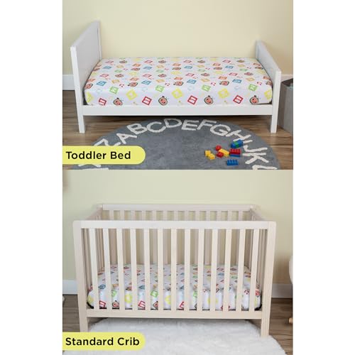 Sheet Set Fits Toddler Bed or Crib Mattress Fitted Sheet