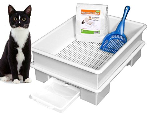 SMART CAT BOX - Wellness Screening System - Cat Litter Box - In Home Urine Testing for Cats - Does NOT Use Expensive Urine Pads - Made in the USA