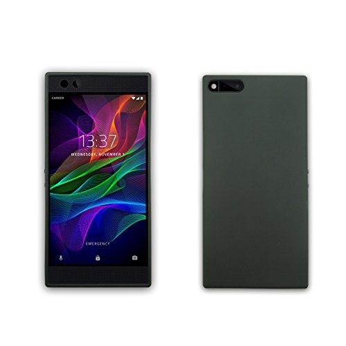 Orzero Soft TPU Case For Razer Phone Light-Weight Slim-Fit Shock-Proof Keeps Away from Scratch Wet Dirty (Razer Phone Not Included)-Black