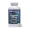 L-Arginin 500mg – 240 Kapseln – Geeignet für Veganer – Versorgung von mehr als 2 Monate – SimplySupplements