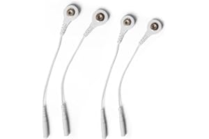 GBH-MED 4 Pcs Electrode Lead Wire Adapters, Convert 2mm Pin to 3.5mm Snap - Compatible with TENS EMS Units (4)