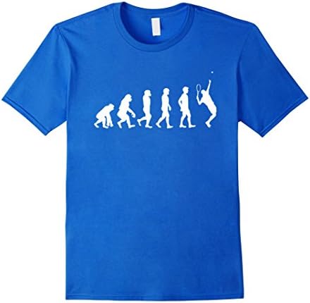 Mens Evolution of Tennis Player - T-shirt Large Royal Blue