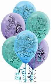 Little Mermaid Disney ARIEL Latex Balloon Birthday Party Supplies Decoration 6ct