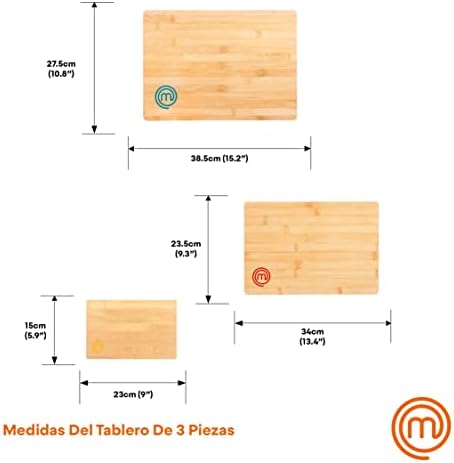 Tábuas de cortar de cozinha, conjunto de 3 peças de tábua de bambu - 38x27,5 cm / 34x23,5 cm / 23x15 cm, ideal para cortar pão, fiambre, legumes e queijos, conjunto de tábuas de cortar, sustentável