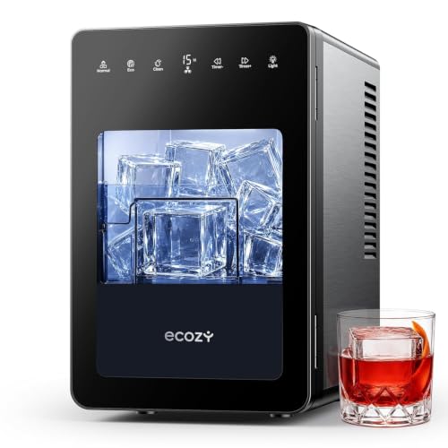 ecozy 50mm Eiswürfelmaschine für Große Klare Würfel, 24h Timerfunktion