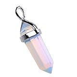 Ayliss® Quartz Crystal Healing Point Chakra Cut Gemstone Pendant for Necklace (Opalite)