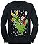 T-Rex Santa Ride Funny Ugly Christmas Sweater Toddler/Kids Long sleeve T-Shirt