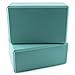 Peace Yoga Foam Exercise Blocks Turquoise [9” x 6” x 4”] (2 Pack)