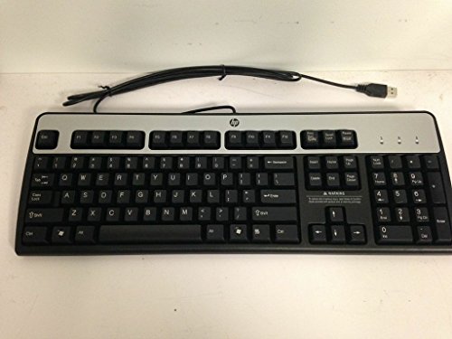 Genuine-HP-Hewlett-Packard-KU-0316-BlackSilver-USB-Wired-104-Key-Layout-Keyboard-Part-Number-434821-001-Model-Number-KU-0316