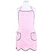 NEOVIVA Bib Aprons for Toddler Girls with Pockets, Lightweight Kids Chef Apron for Play Kitchen Style Wendy, Polka Dots Pink