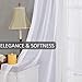 MRTREES Sheer Curtains White 45 inches Long Kitchen Curtains Sheers Basement Short Curtains Living Room Small Curtain Bedroom Voile Window Curtain Panels Rod Pocket 2 Panels