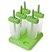 Popsicle Molds, Ozera Set of 6 Ice Pop Molds Maker, Popsicle Trays - With Silicone Funnel & Cleaning Brush - Assorted Colors (Light Green)