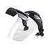 Sellstrom Plasma/Flame Cutting, Grinding Safety Face Shield, Universal Slot Adapter, Clear Anti-Fog Polycarbonate Window, Shade 5 UV/IR Flip Front Visor, Black, S32152