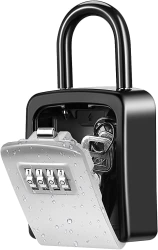 thumbnail image 2 of BRISTA Wall Mounted Key Safe - Security Code Door Lock, Indoor/Outdoor Combination Lock Box (Black & Grey) 2 of 4