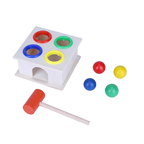 image for GLOGLOW Wooden Hammering Toy Beautiful Early Educational Learning Inte