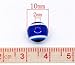 10mm Evil Eye Spacer Beads, Resin Stripe Round Beads Charms, 100 Pcs Spacer Beads Pendants for DIY Bracelet Necklace Jewelry, Dark Blue