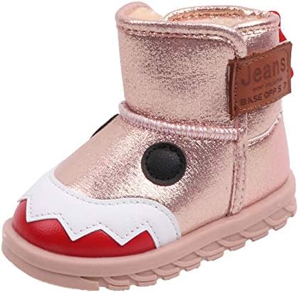 ムートンブーツ キッズショートブーツ ぺたんこ 防寒対策 全店販売中 ふわふわ内張り 裏起毛 防水 滑り止め もこもこ 可愛い 雪用ブーツ 女の子 15 5cm 冬 ピンク 雪遊び スノーブーツ 男の子 ベビー