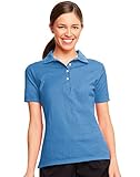 Hanes X-Temp  Women's Polo Neon Blue Heather  Medium