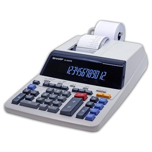 Sharp ELECTRONICS Standard Function Calculator (EL2630PIII), White, 8 7/8 x 12 7/8
