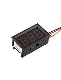 DROK 0.56 pulgadas Detector Digital de voltaje, voltímetro, Panel LED, detecta de 0 a 300 voltios., S, Rojo, 1