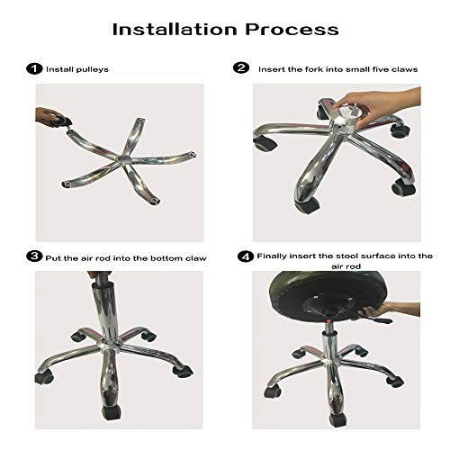 Aritone - Desk Explosion-Proof Adjustable Can Be Lifted Hydraulic Salon Chair Home Life Office Chair Beauty Salon Work Bench Bar Chair Black (Black, 13inch21inch19-23inch.) - Thumbnail 5