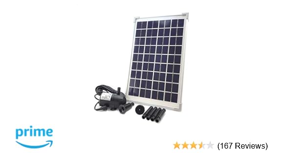 Aeo Solar Water Pump Kit 12v 24v Dc Brushless Submersible 196gph Water Pump With 10w Solar Panel For Solar Fountain Fish Pond And Aquarium No
