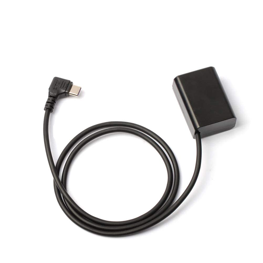 ZITAY Type-C to NP-FW50 Dummy Battery Power Supply Adapter Cable for Sony A6000 A6400 A6100 A3000 A5000 A6500 NEX C3 NEX 6 NEX 7