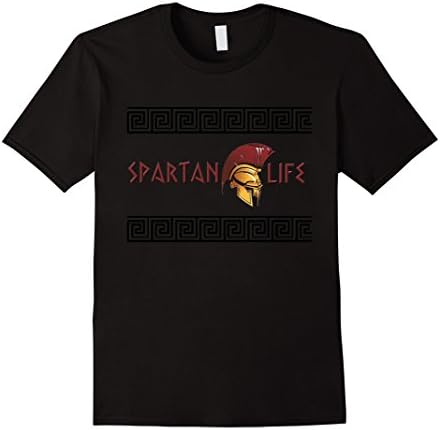 Mens Greek Spartan Life Warrior T-Shirt 3XL Black