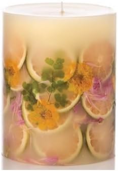 Rosy Rings Lemon Blossom & Lychee Tall Round Scented Candles 5"