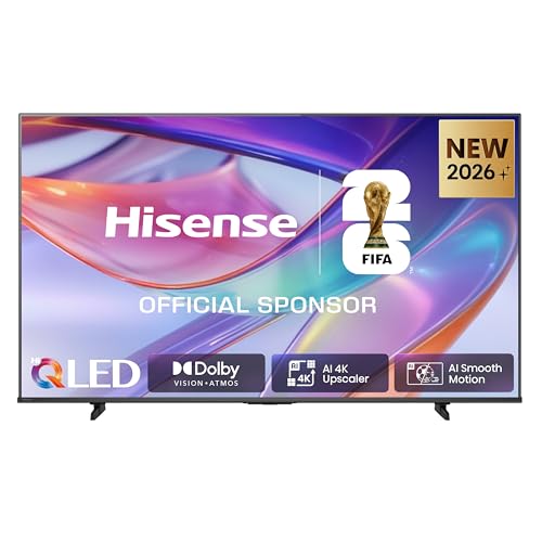 Hisense 43E7DS Fernseher 43 Zoll, 4K UHD QLED, Smart TV, Hi View AI Engine, 60Hz Game Mode Plus, Dolby Vision IQ, QLED Colour, Filmmaker, Smooth Motion, Airplay