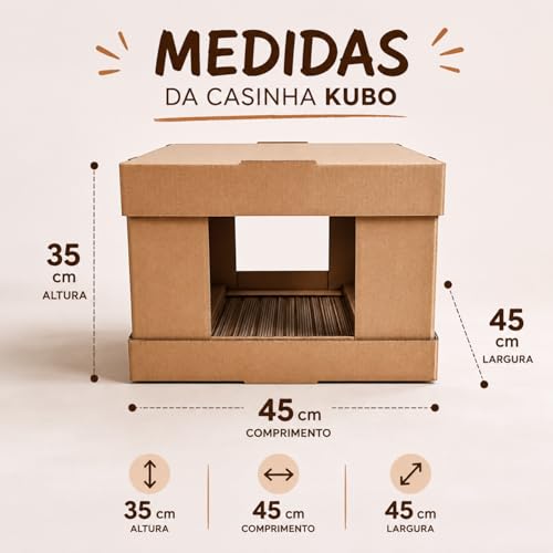 Casa para Gato com Arranhador e Tunel Casinha Desmontável Kartona