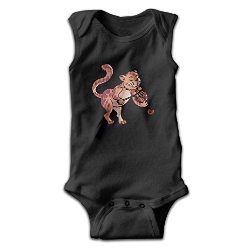 Michael Conti Cat With Violin Sleeveless Baby Romper Romper Jumpsuit Bodysuit Outfits Clothes For Newborn Baby
