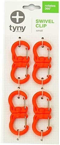 Tyny Tools Swivel Carabiner: Small, Orange, Pack of 4 by Tyny Tools