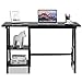Tangkula Computer Desk with Shelves, Modern Trestle Desk Home Office Desk with Storage Shelf, Space Saving Study Writing Desk, Desk for Bedroom