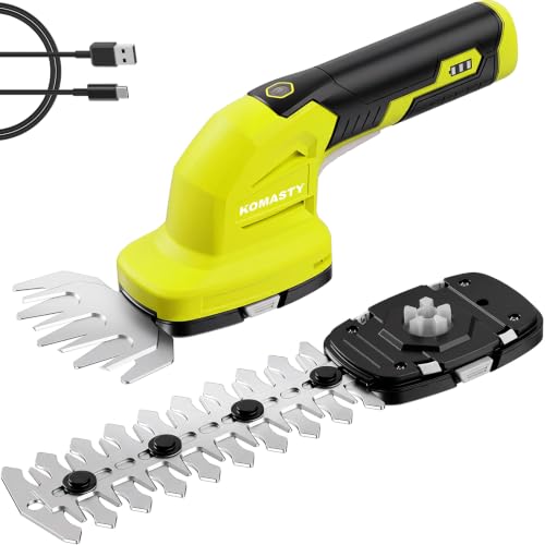 2 in 1 Hedge Trimmer Cordless, Electric Bush Trimmer, Type-C Cable Included