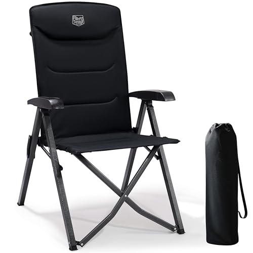 TIMBER RIDGE Campingstuhl Faltbar Hohe Lehne 4 Positionen verstellbar