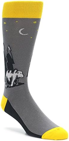 Boldsocks Men's Novelty Socks (Grey Bear)