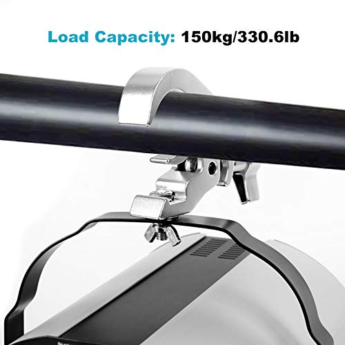 Stage Lighting Clamps for DJ Spot Lighting Aluminum alloy 6061 Lighting Mount Light Hook Heavy Duty 330lb Fit 40-52mm Pipe OD, 10mm Diameter Aperture