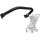 Quintriae Foldable Bumper Bar Compatible with AER+ and AER Strollers, One-Hand Open Armrest, Easy Attach &amp; Remove, Comfortable Grip Handle for Baby Toys, Charcoal Black