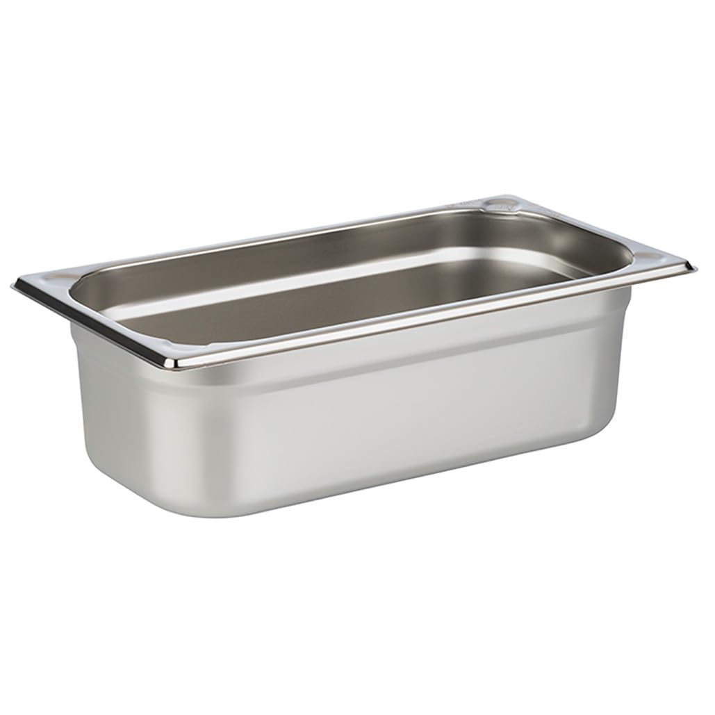 APS 81304 GN 1/3 Stainless Steel Container, 32.5 x 17.6 x 10 cm, 4 litres.