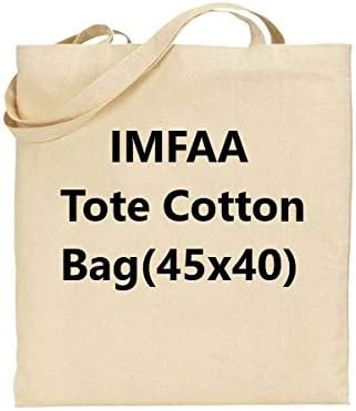 IMFAA Tote Natural Cotton Canvas Reusable Shoulder/Hand Shopping Bags. Natural Colour Ideal for Printing and Embroidery (10
