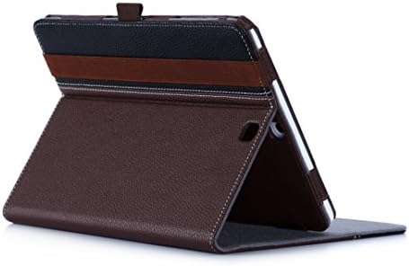ProCase Samsung Galaxy Tab S2 9.7 Keyboard Case - Premium Muti-angle Stand Folio Cover Case with Slim Magnetically Detachable Bluetooth Keyboard (4mm) for 9.7 inch Galaxy Tab S2 (SM-T810)(Brown/Black)